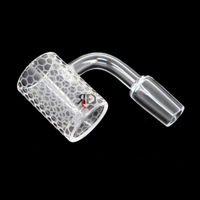 QUARTZ BANGER HONEY COMB POLY 90-DEGREES 14MM - QBP09-90-14MM 1CT